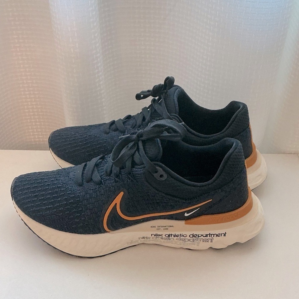 Nike‎ React Infinity Run Flyknit 3 Athletic Navy Gold DO9582-400 Mens 7
